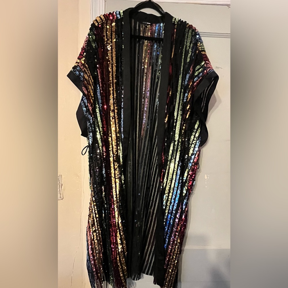 Rainbow Kimono Duster
